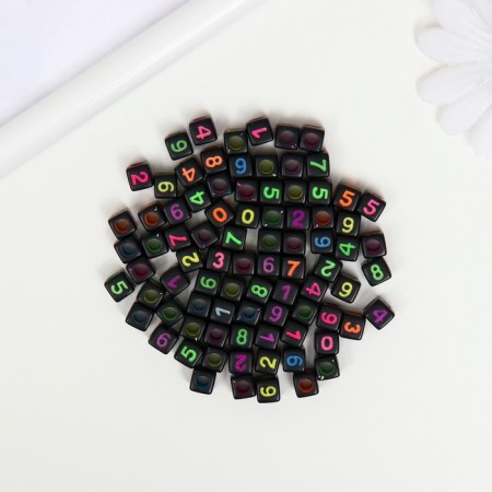 A set of plastic beads "Astra" 6 mm, 2 types of 20 g, (66886)-2