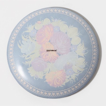 Plate Glass Dunnered Daulay "Folk Motives", D = 20 cm, Black Color-3