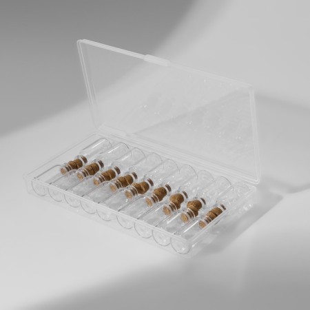 A set of jars for storing little things, d = 1.5 × 3 cm, 18 pcs, in a container, 15 × 8 × 2 cm-5