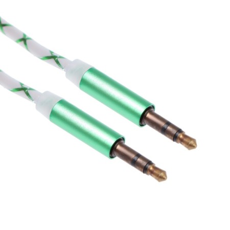 Audio Oxion AUX018, Jack 3.5 mm (M) -Jack 3.5 mm (M), 1m, Green