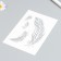 Plastic stencil "feathers" 16x24 cm