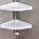 Corner regiment 4-tier Elagia, 24 × 24 × 98.2 cm, white color