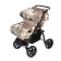 Dwarf stroller-transformer, plastic wheels, shades of brown, MIX drawing