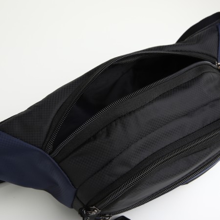 Lightning waist bag, 3 outer pockets, blue/black color-5
