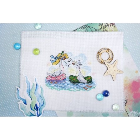 Set for embroidery "at sea" 10 × 13 cm-2