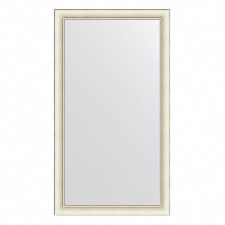 EvoForm mirror in the baguette frame, 60 mm, 64x114 cm, white color with silver
