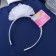 Hair cap "Schoolgirl" a cloud strip, d 10 cm, white