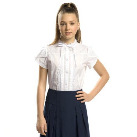 Blouse for girls, height 164 cm, white color