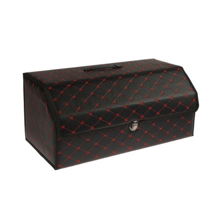 Organizer COFR in trunk, 67 x 30 x 31 cm, eco-leather, black-red-1