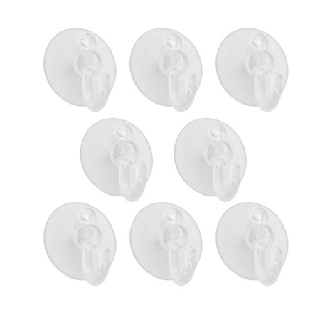 Hooks on the suction cup Axentia 8 pcs, the diameter of the suction cup Ø 3.5 cm transparent