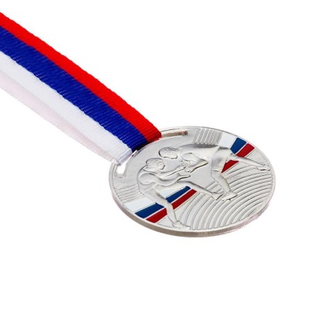Medal thematic "struggle", silver, d = 5 cm-3