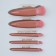 A set of makeup brushes, 5 objects, peach color