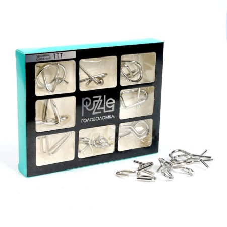 Set of metal puzzles "Smart nails"-2
