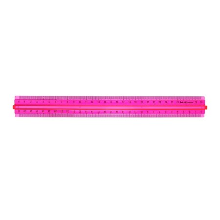 A ruler with a holder of 30 cm Erichkrause Neon, plastic, a mix of 4 colors, in a box display-1