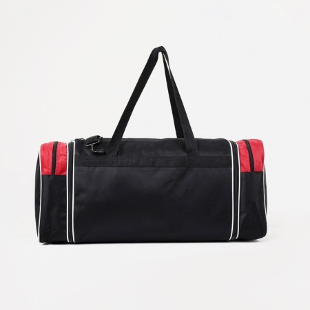 Sports bag with lightning with an increase, 3 outer pockets, black/red color-1