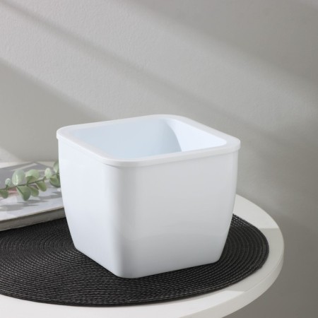 Kashpo with the insert "Gloss", 2.4 l (1.6 l), white color-1