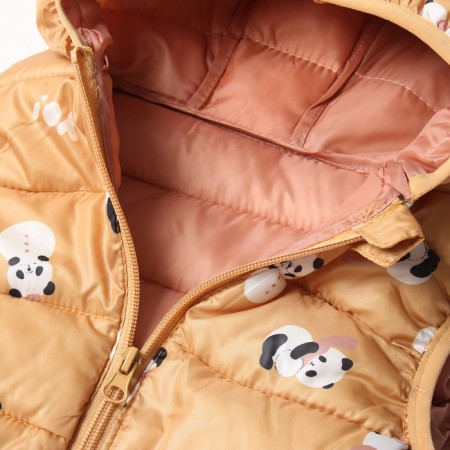 Warm vest for girls, peach color, height 80-86 cm-2