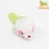 Toy for cats "Small Mouse" two -tone, 5 cm, white/green