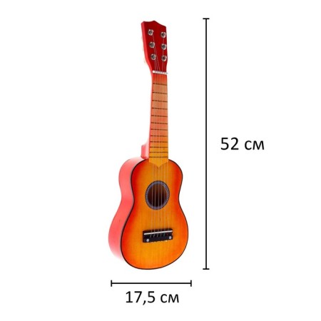 Musical toy "Guitar" 52 cm, 6 strings, mediator, color mix-1