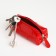Pocket Key on the zipper, Textura, length 12.5 cm, ring, red color