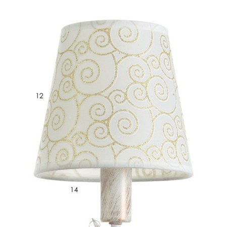 Bra Adele 1HE14 40W white with a golden patina 26x15x26 cm-3