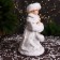 Snow Maiden "In a clutch with fur bombs" 33 cm, silver-white