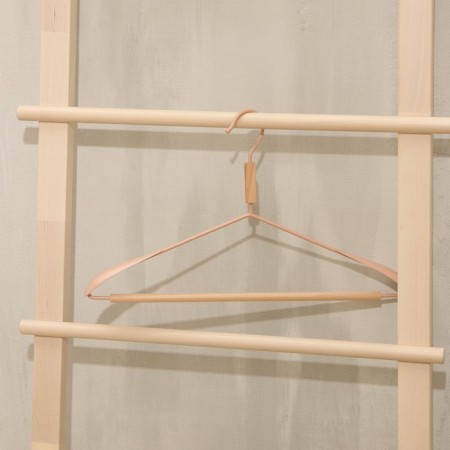 Shoulders - a clothes hanger with reinforced shoulders Ladoom Laconique, 42 × 24 × 3.2 cm, pink color-5