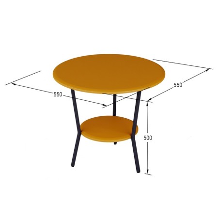 Journal table "Shot", 550 × 550 × 500 mm, Curry color-2