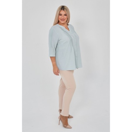 Female shirt, size 54, light green color-3