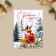 Mini Postcard “Happy New Year!”, Fox, 6 x 8 cm, New Year