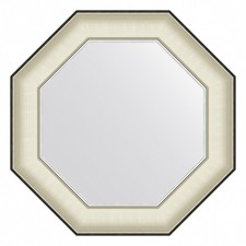 EvoForm mirror in the baguette frame, 78 mm, 54x54 cm, color white skin with chromium