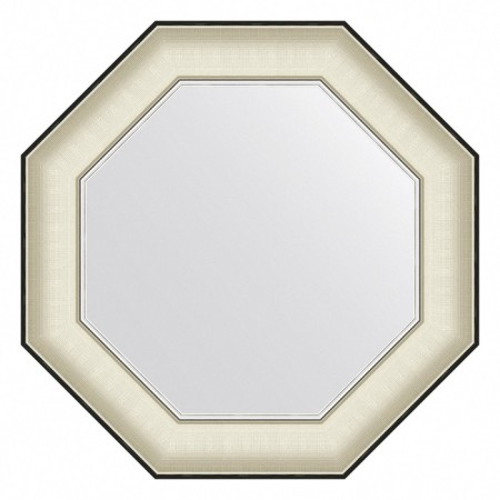 EvoForm mirror in the baguette frame, 78 mm, 54x54 cm, color white skin with chromium
