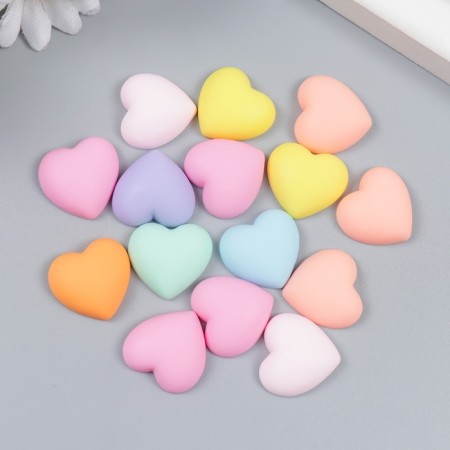 Decor for creativity Plastic "Heart" MIX 2x2 cm