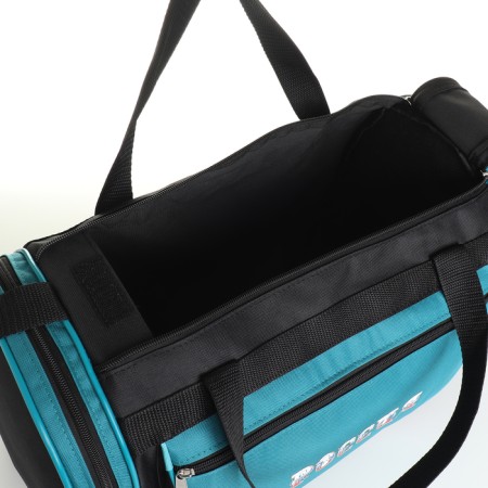 Road bag with lightning, long belt, 3 outer pockets, black/blue color-2