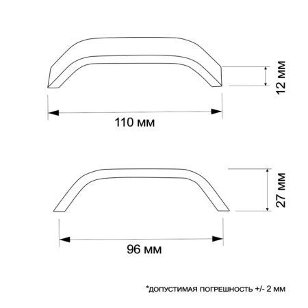 Staple handle RS109, m/o 96 mm, color chromium-4