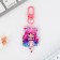 Acrylic keychain "girl" with carbine, 3.2 x 5.3 cm