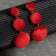 Earrings Assorted "Libero" three discs, red color in gold