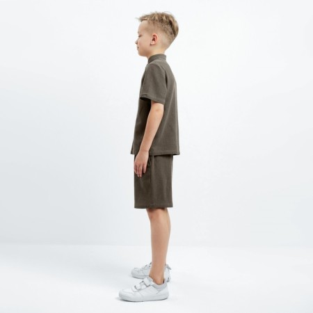 Set for a boy (shirt, shorts) minku color green, height 110-1