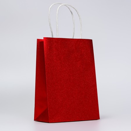 Gift Paper Package with glitter red, 15 x 8 x 21 cm-1