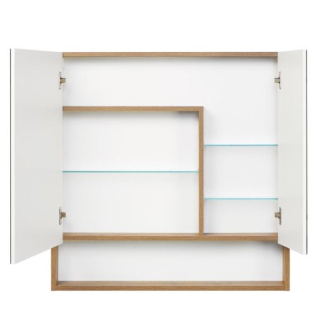 Aquaton “Scandy 90” mirror wardrobe, white color, rustic oak-1