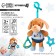 Suspension - rattle "puppy maf", teething, blue color, on a crib, stroller, crumb I