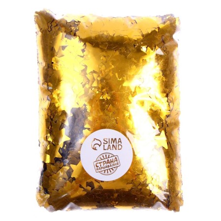 Filler for the ball "Confetti Star", 2 cm, foil, gold color, 500 g-1