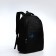 Youth backpack from textiles on lightning, 4 pockets, black/blue color