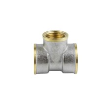 Тройник Aquasfera 9008-03, 1" x 3/4" x 1", переходной, внутренняя резьба, никел. латунь