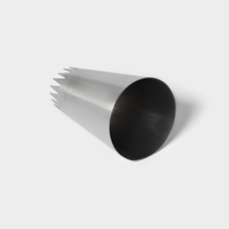 Confectionery nozzle "French star", d = 3.4 cm, output 1.7 cm, stainless steel-3