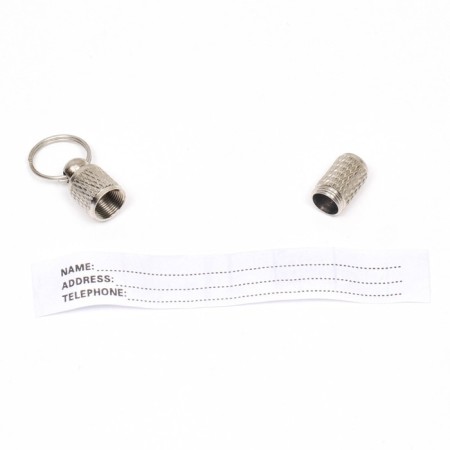 Address - capsule for a note, relief, 0.8 x 2.1 cm-1