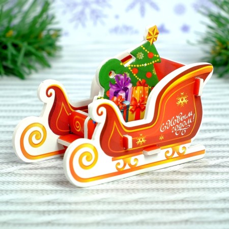 3D designer-suspension "Christmas tree and sled"-2