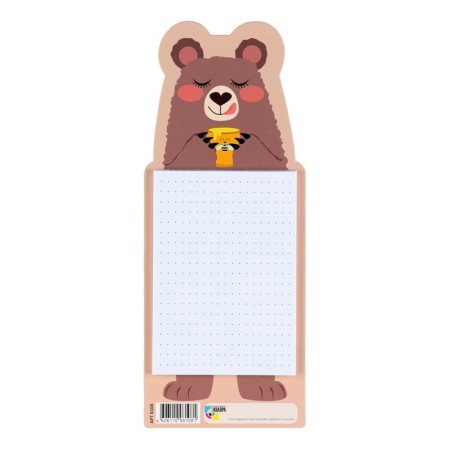 Figure notebook "Bear" on the magnet, 20x8 cm