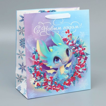 Laminated vertical package Happy New Year, ML 23 x 27 x 11.5 cm, New Year-1