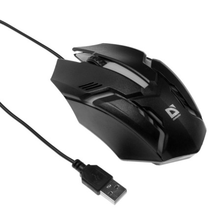 Mouse Defender Cyber ​​MB-560L, game, optical, backlight, 3 buttons, 1600 dpi, black